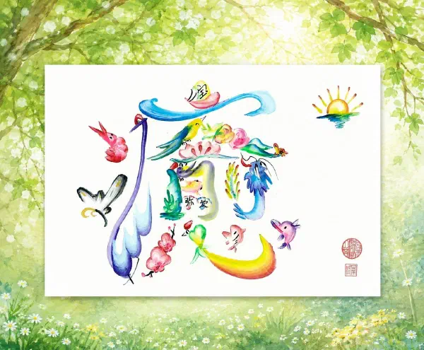 花文字作品